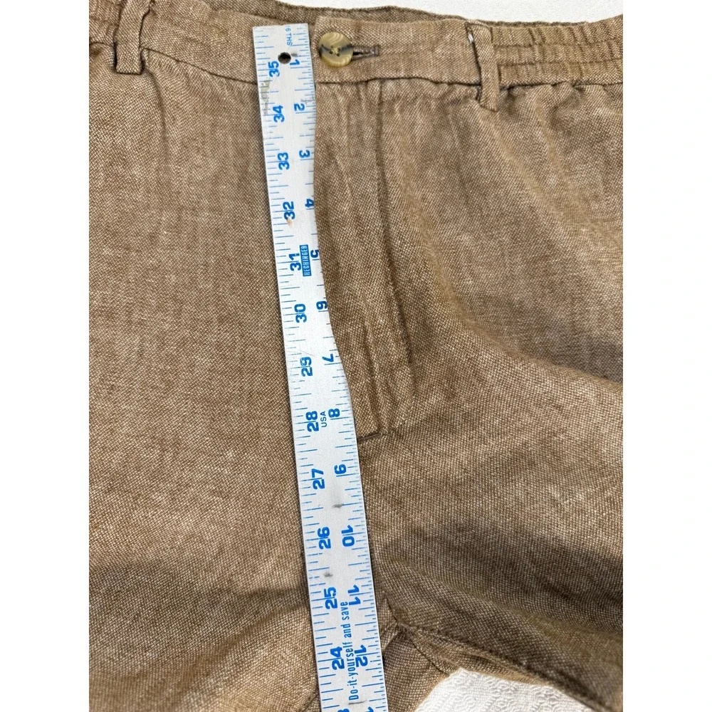 Banana Republic Pants Men Fits 32x27 Mason Athletic Tapered Brown Linen Blnd EUC